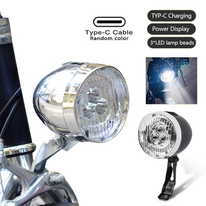 Klassischer 3-LED-Fahrradscheinwerfer