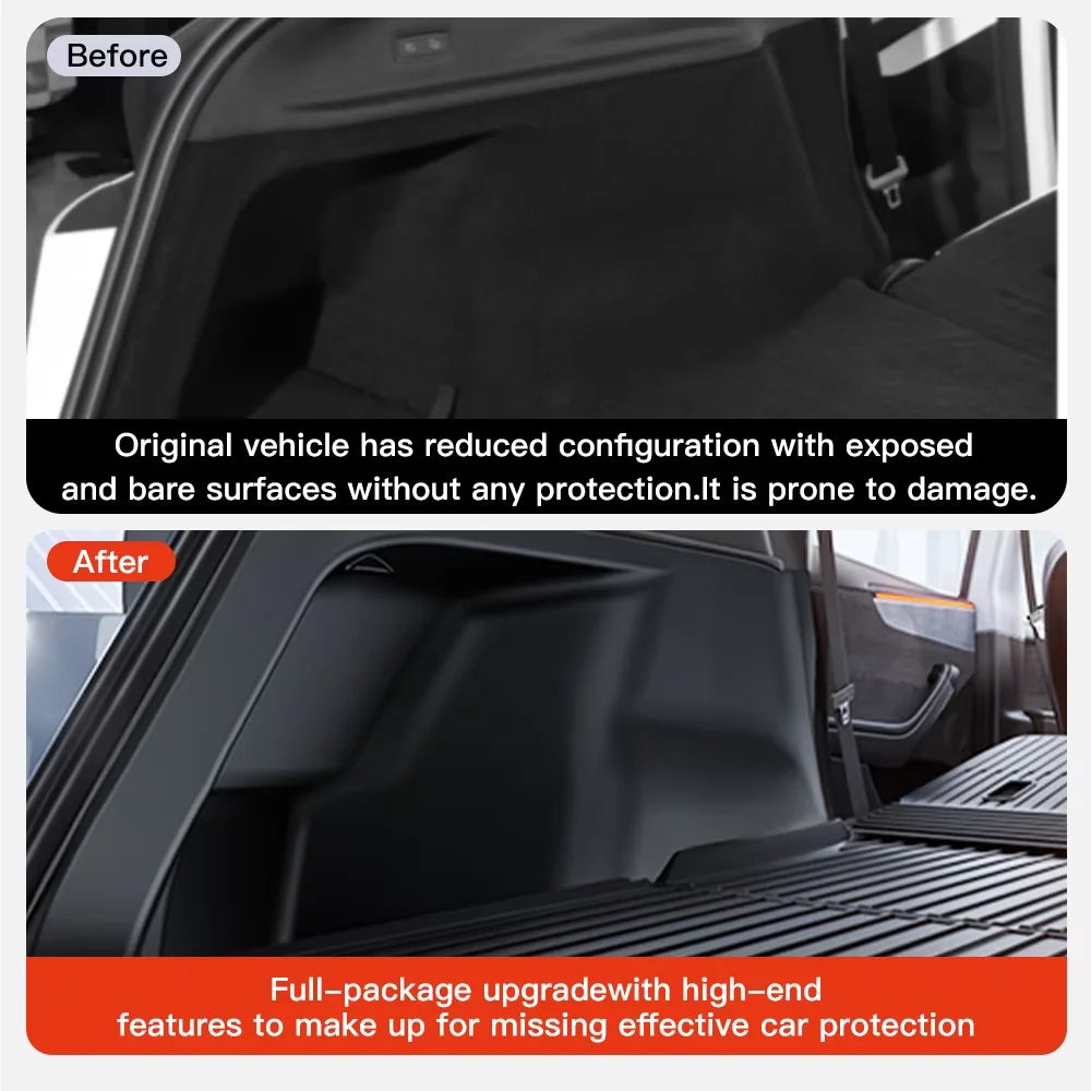 Tesla Model Y Juniper Kofferraum-Seitenverkleidung Anti-Kick-Schutz-Set