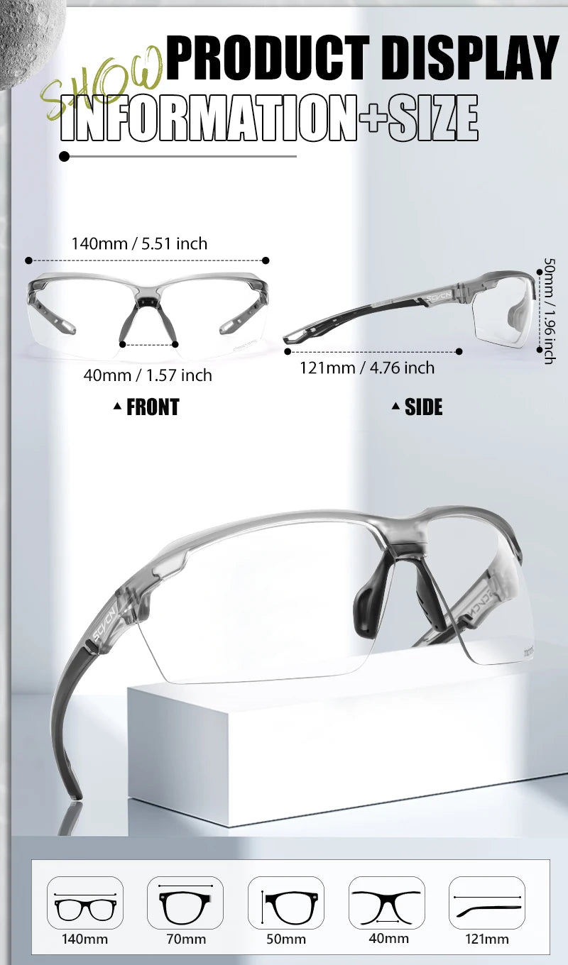 SCVCN Photochromic Cycling Sunglasses UV400 Sports Glasses