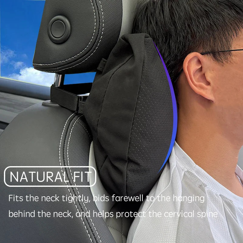 Suede Headrest & Lumbar Support Pillow for Tesla Model 3 / Model Y / Model S