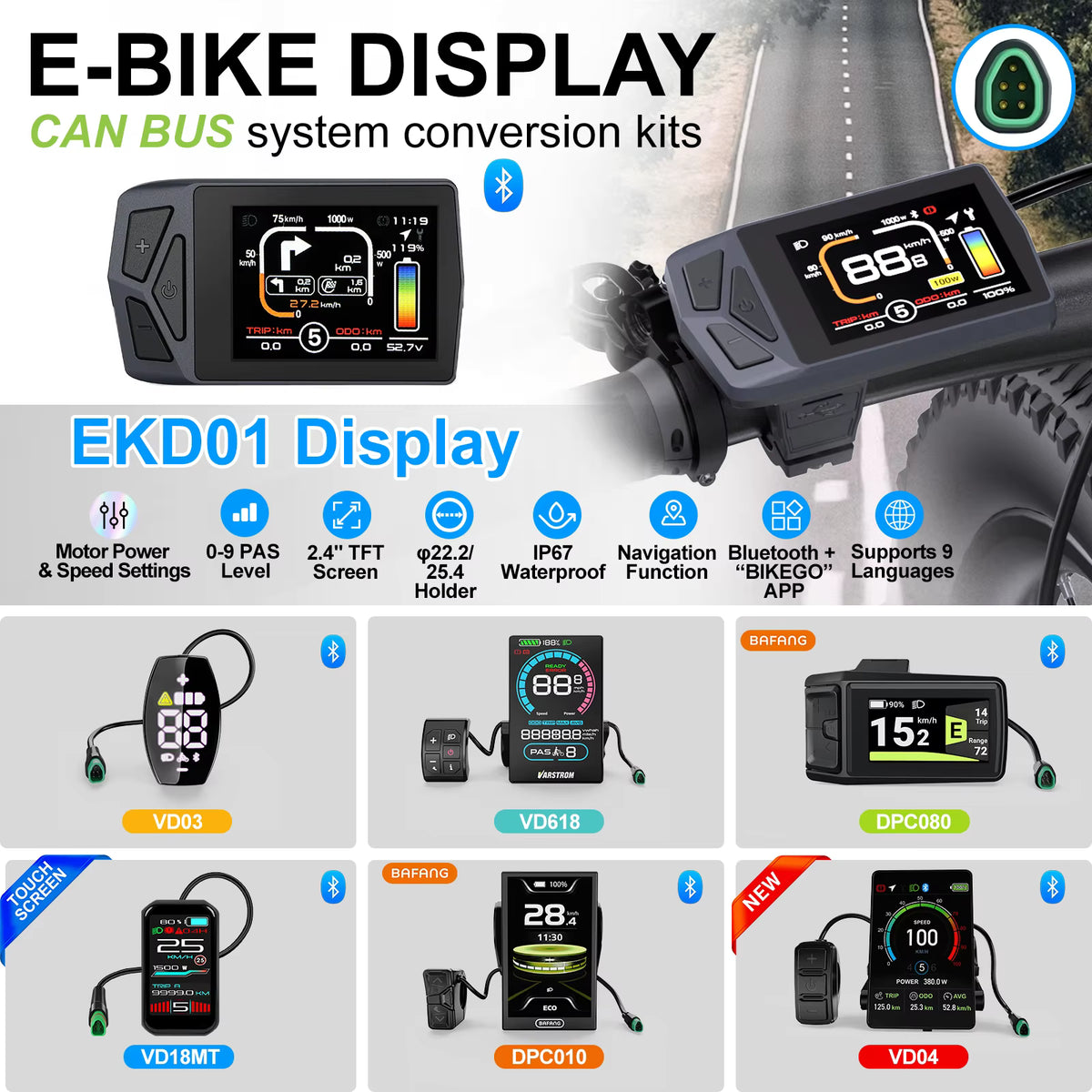 BAFANG BBS02B 48V 750W CAN BUS Mid-Drive E-Bike Conversion Kit