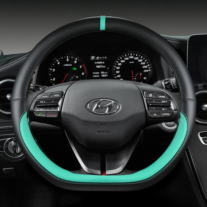 Hyundai IONIQ 5 D-förmiger Lenkradbezug aus PU-Leder, 38 cm, verschiedene Farben