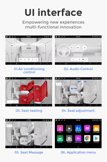 8.66-Inch Android Rear Display for Tesla Model 3 / Model Y 2019–2023