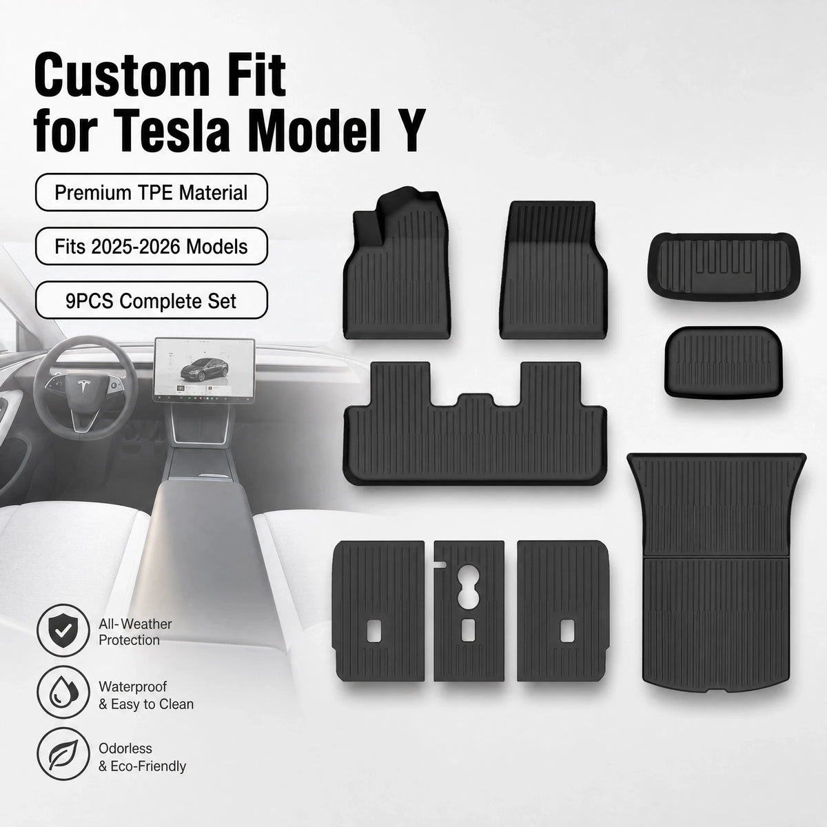 Tesla Model Y Juniper TPE Floor Mats