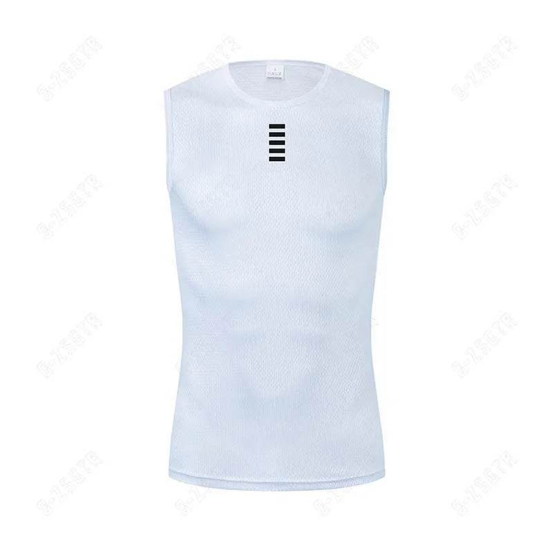 Men's Cycling Base Layer – Reflective Quick-Dry Sleeveless Jersey