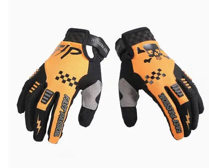Skull & Bones Full Finger Touchscreen Riding Gloves