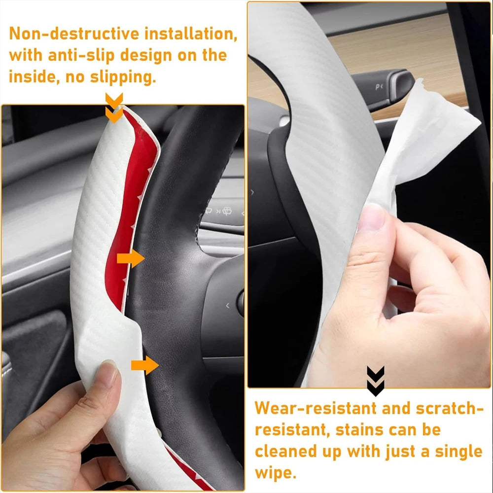Tesla Model 3 / Model Y Red Steering Wheel Cover Segments