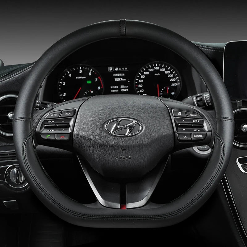 Hyundai IONIQ 5 D-förmiger Lenkradbezug aus PU-Leder, 38 cm, verschiedene Farben