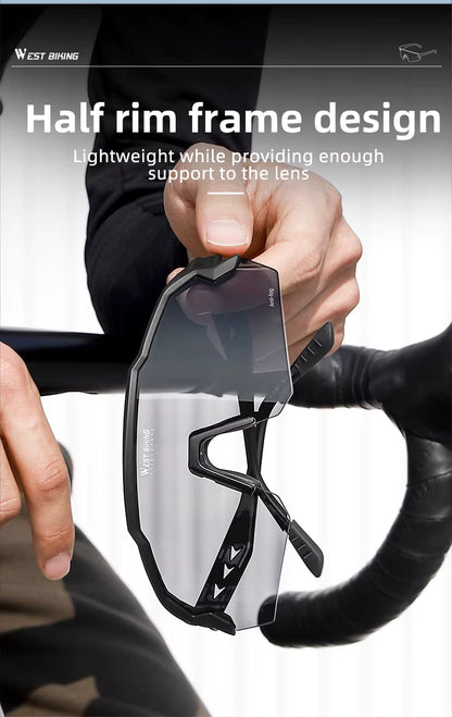 WEST BIKING UV400 Anti-fog Photochromic Glasses