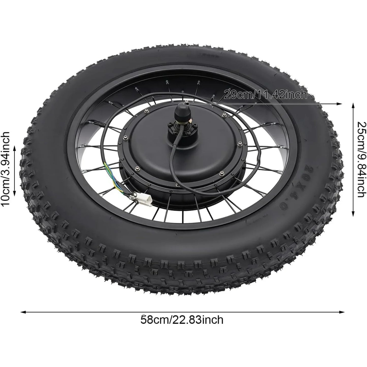 48V 1500W Snow E-Bike Rear Wheel Conversion Kit – Wide Tyre Hub Motor + LCD Display