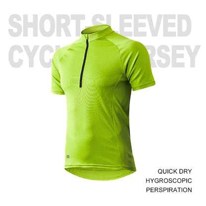 INBIKE Men's Summer Cycling Jersey Quick Dry with 3 Rear Pockets & Reflective Details