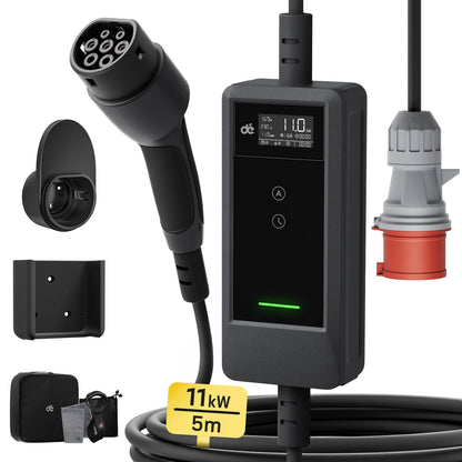 11kW 3-Phase Type 2 Portable EV Charger with Smart App