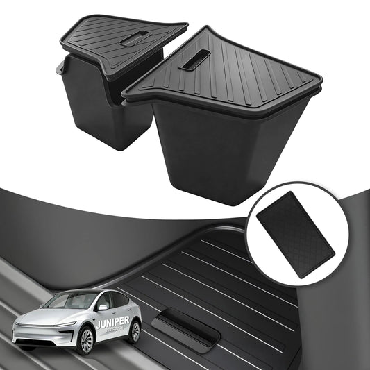 Tesla Model Y Juniper 2025-2026 TPE Trunk Side Storage Bins 3-Piece Set