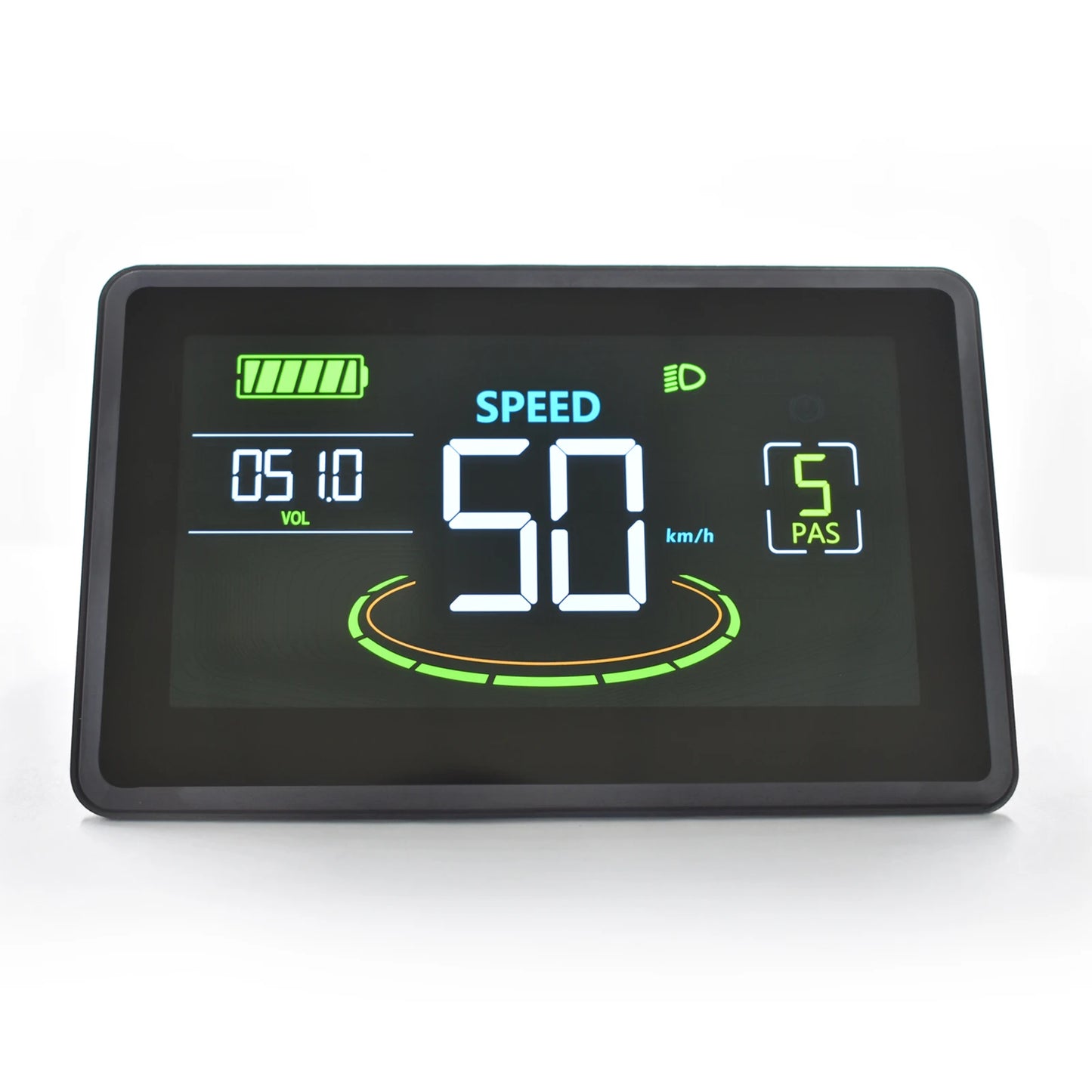 Electric Bike LCD Cycle Computer Digital Multi-Colour Speedometer Display