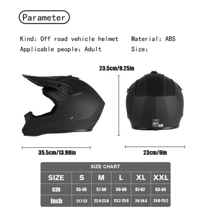 VGV Motocross Helmet Set with Goggles, Gloves & Face Cover