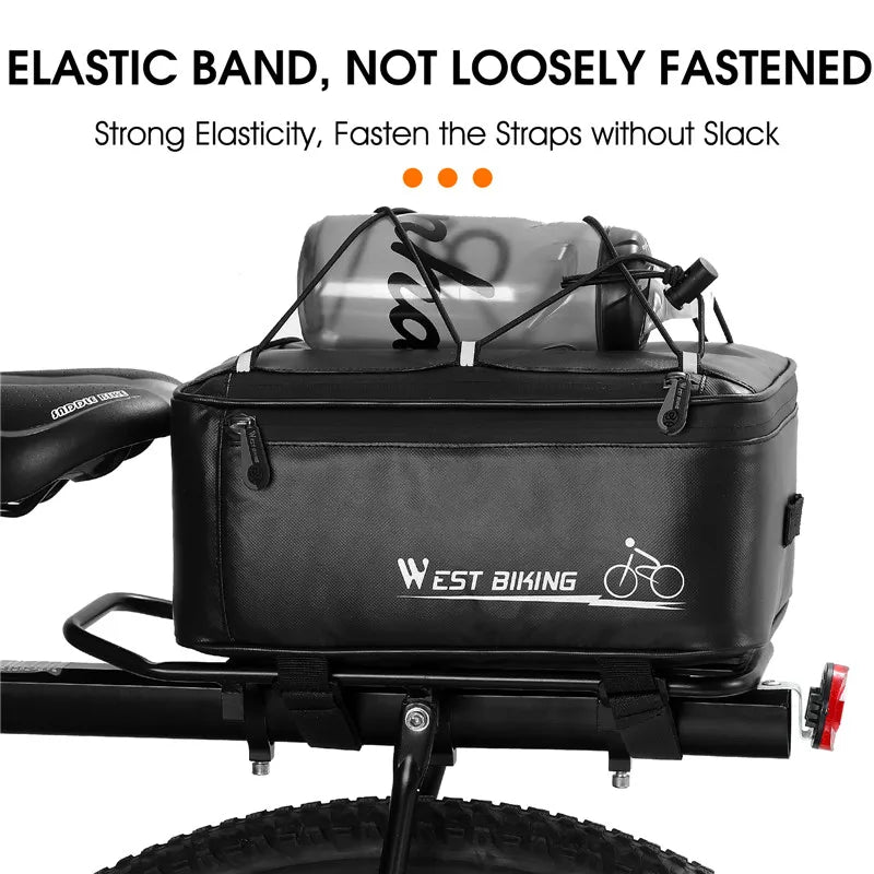 WEST BIKING Reflektierende und Wasserdichte 4-Liter-Rücksitztsche (Fahrrad)