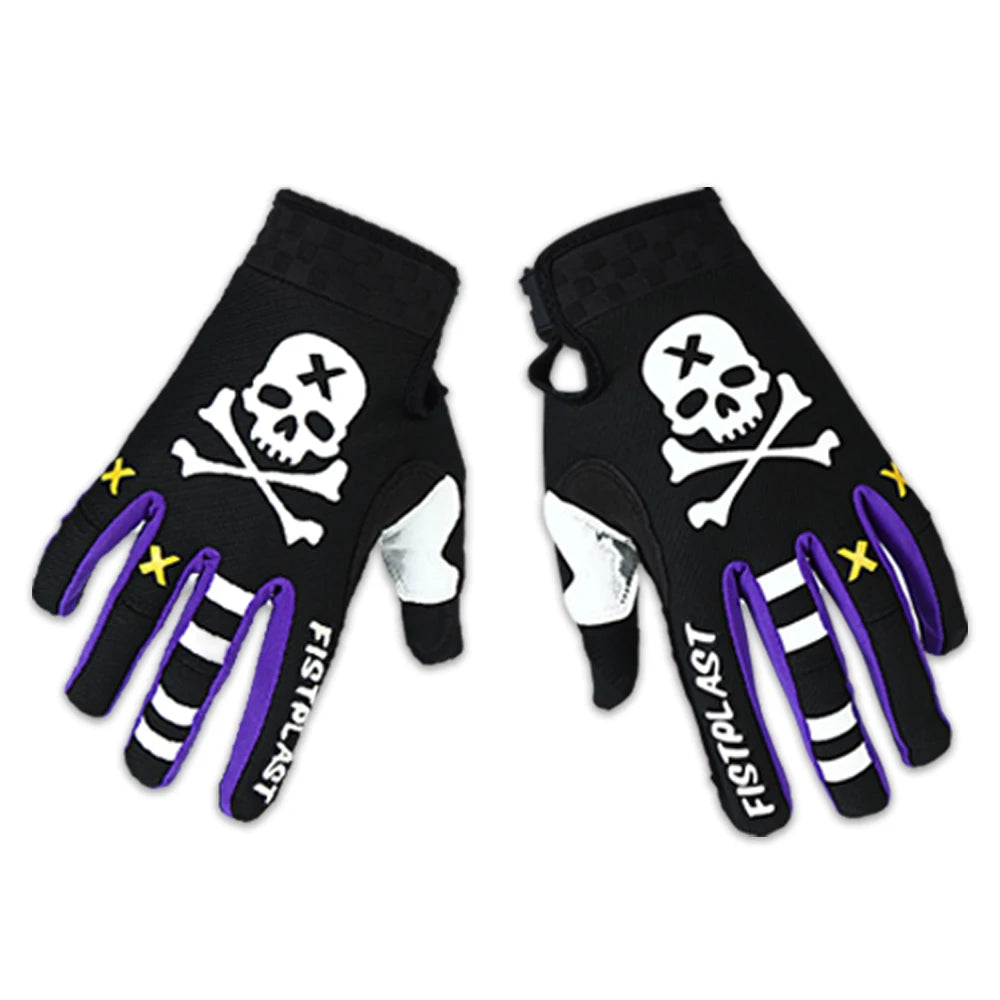 Skull & Bones Full Finger Touchscreen Riding Gloves