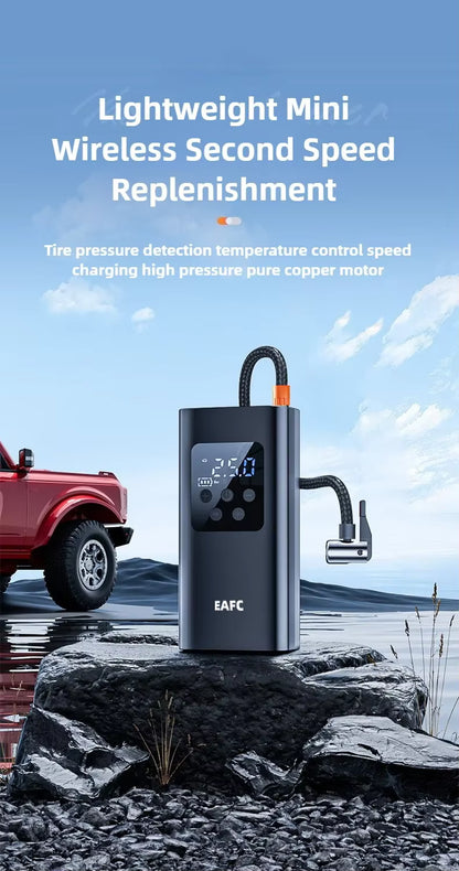 Compresseur d'air sans fil EAFC 30 L/min pour pneus