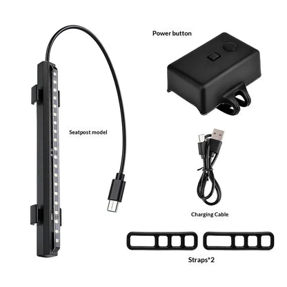 Wiederaufladbares Fahrradrücklicht mit 16 Modi und 1200mAh Akku