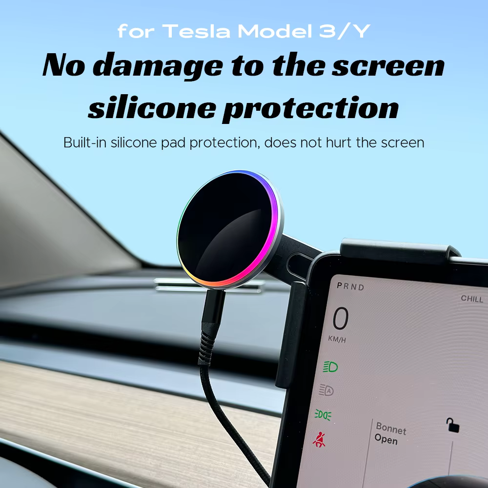 Magnetic Wireless Charging Phone Mount for Tesla / BYD