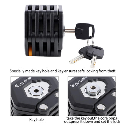 WEST BIKING Alloy Steel Folding Bike Lock