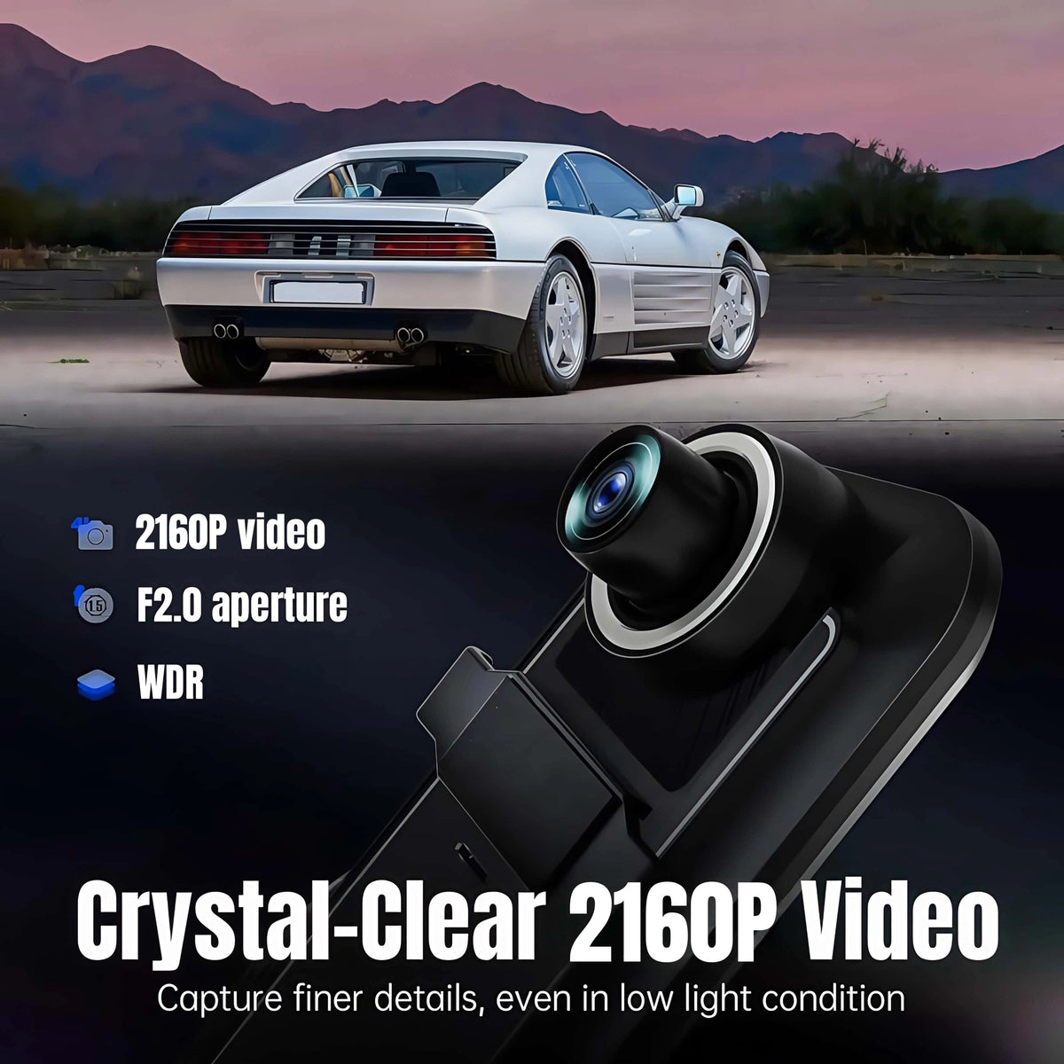 Rétroviseur dashcam à écran tactile IPS de 10 pouces avec enregistrement 4K avant et arrière