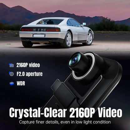 Rétroviseur dashcam à écran tactile IPS de 10 pouces avec enregistrement 4K avant et arrière