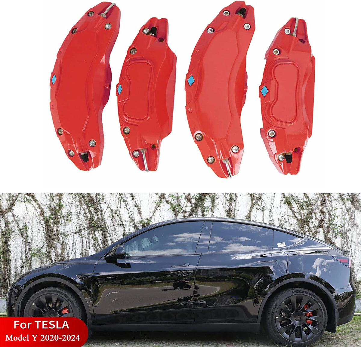 Tesla Model Y 2020-2024 Aluminium Brake Caliper Covers 4-Piece Set