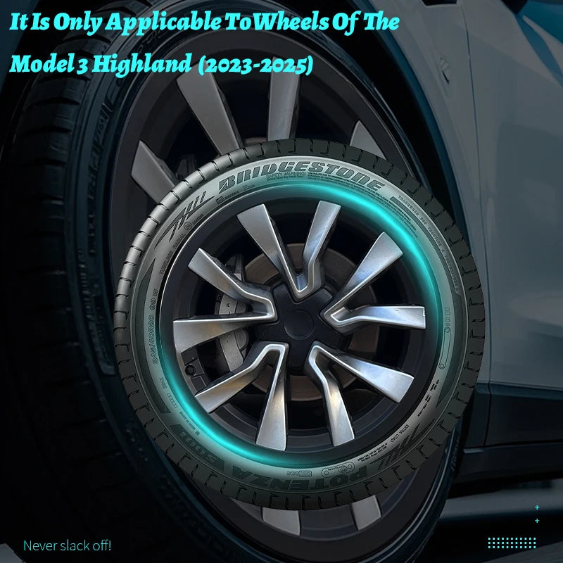 Tesla Model 3 Highland 2024-2026 19-Inch Wheel Rim Protector Covers, 4-Piece Set