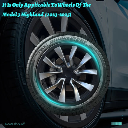 Tesla Model 3 Highland 2024-2026 19-Inch Wheel Rim Protector Covers, 4-Piece Set