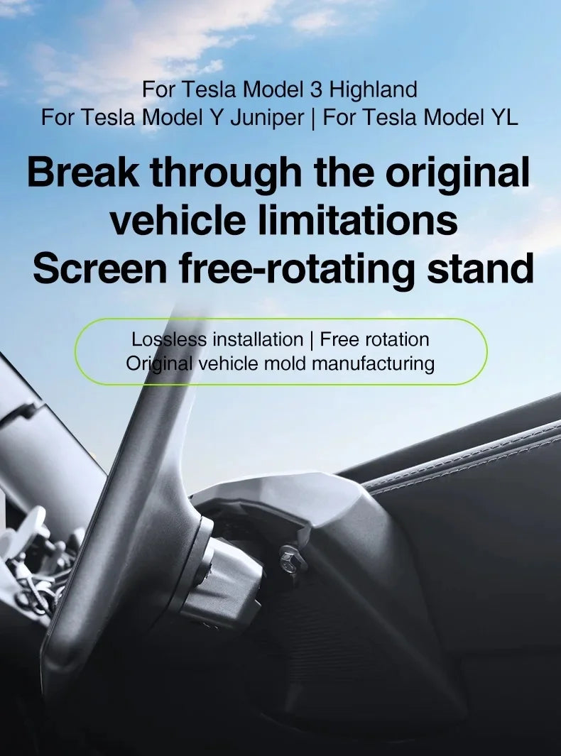 Schwenkbare Touchscreen-Halterung für Tesla Model 3 Highland / Model Y Juniper