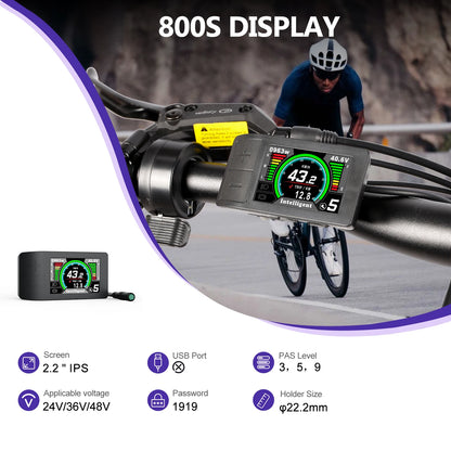UART E-Bike Display for BAFANG Motors – LCD Bluetooth Control Panel