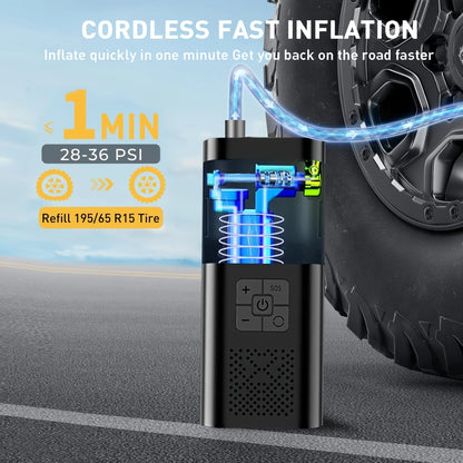 150 PSI Cordless Tyre Inflator with Digital Gauge