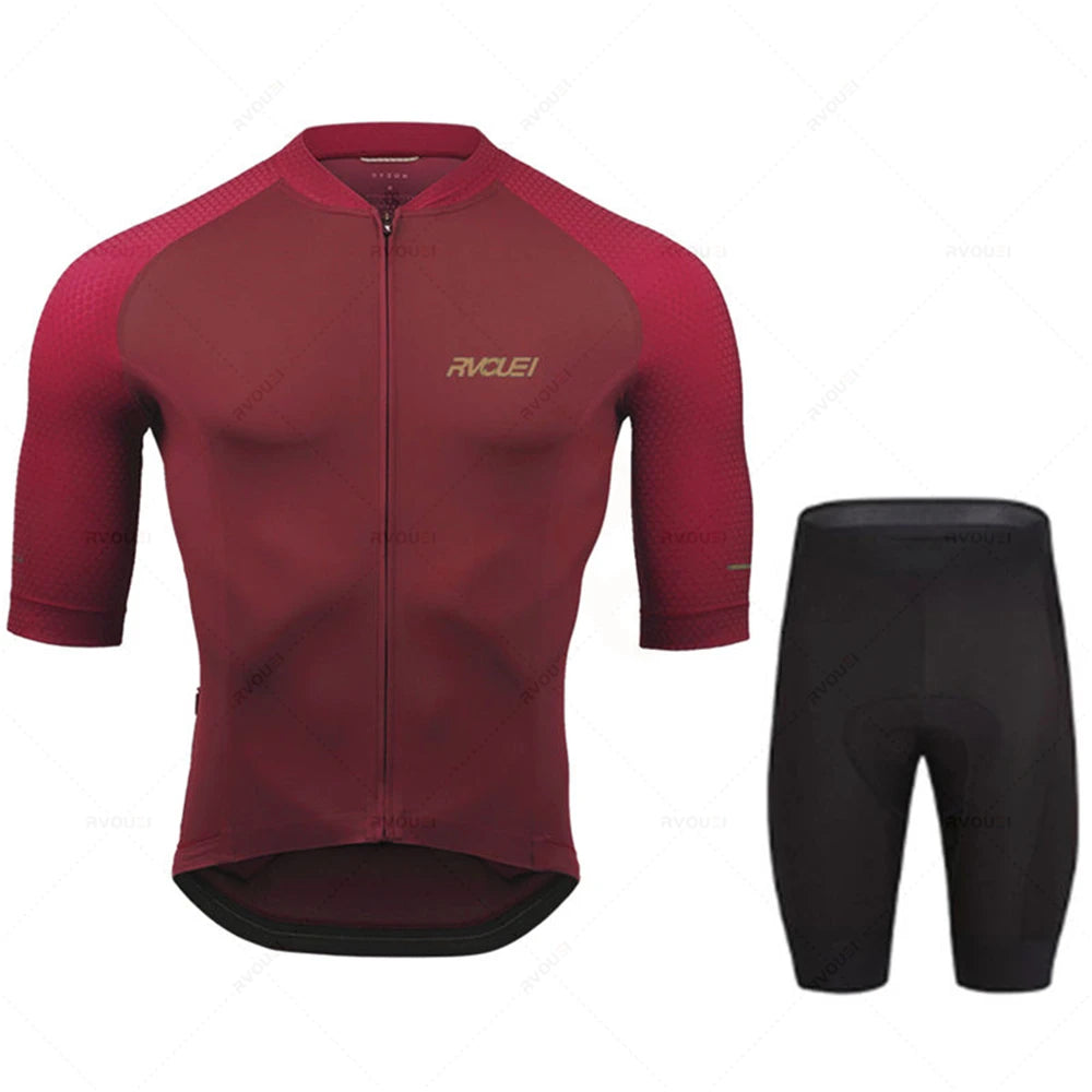 2025 Rvouei Pro Team Fahrradbekleidung Herren Neues Rennrad-Outfit Renntrikot Atmungsaktives Radsport-Trikot-Set Ropa Ciclismo Maillot
