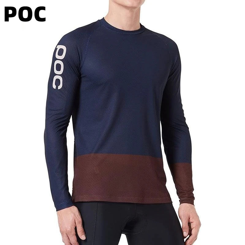 POC Long Sleeve MTB Jersey Quick-Dry Off-Road Cycling Shirt