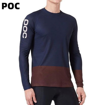 POC Long Sleeve MTB Jersey Quick-Dry Off-Road Cycling Shirt