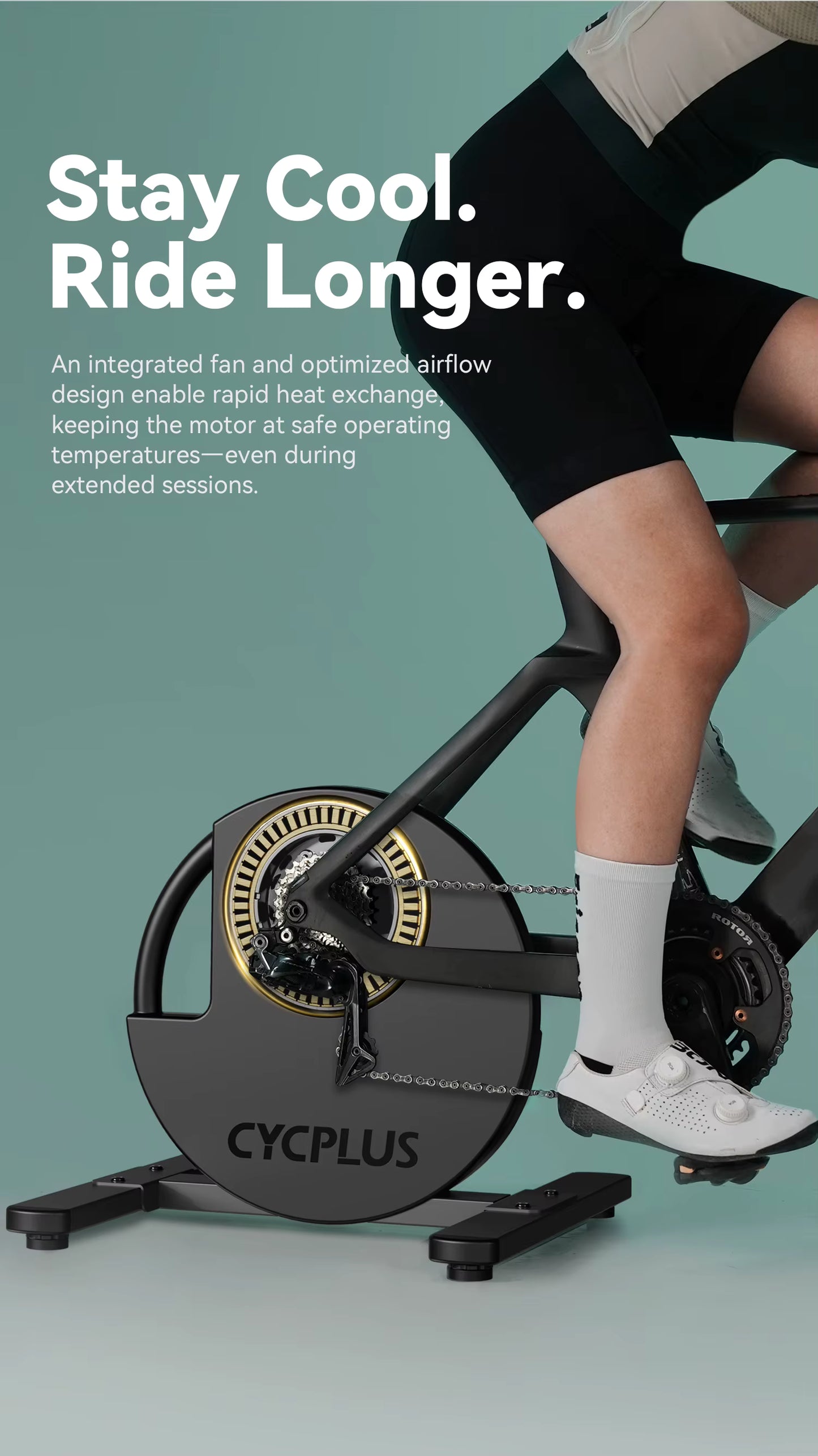 CYCPLUS R200 Smart Bike Trainer – 2200W Indoor-Trainer mit ANT+ & Bluetooth