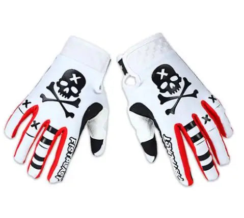 Skull & Bones Full Finger Touchscreen Riding Gloves