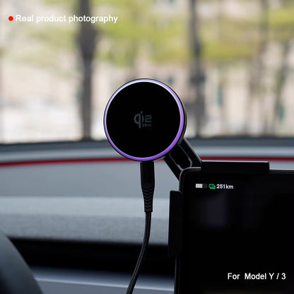 Magnetic Wireless Charging Phone Mount for Tesla / BYD
