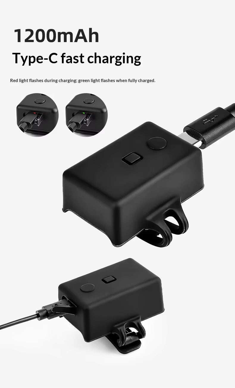 Wiederaufladbares Fahrradrücklicht mit 16 Modi und 1200mAh Akku