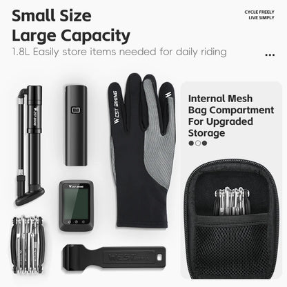 WEST BIKING 1.8L Hard Shell Saddle Bag