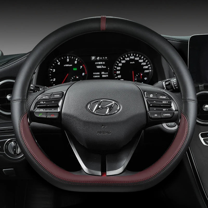 Hyundai IONIQ 5 D-förmiger Lenkradbezug aus PU-Leder, 38 cm, verschiedene Farben