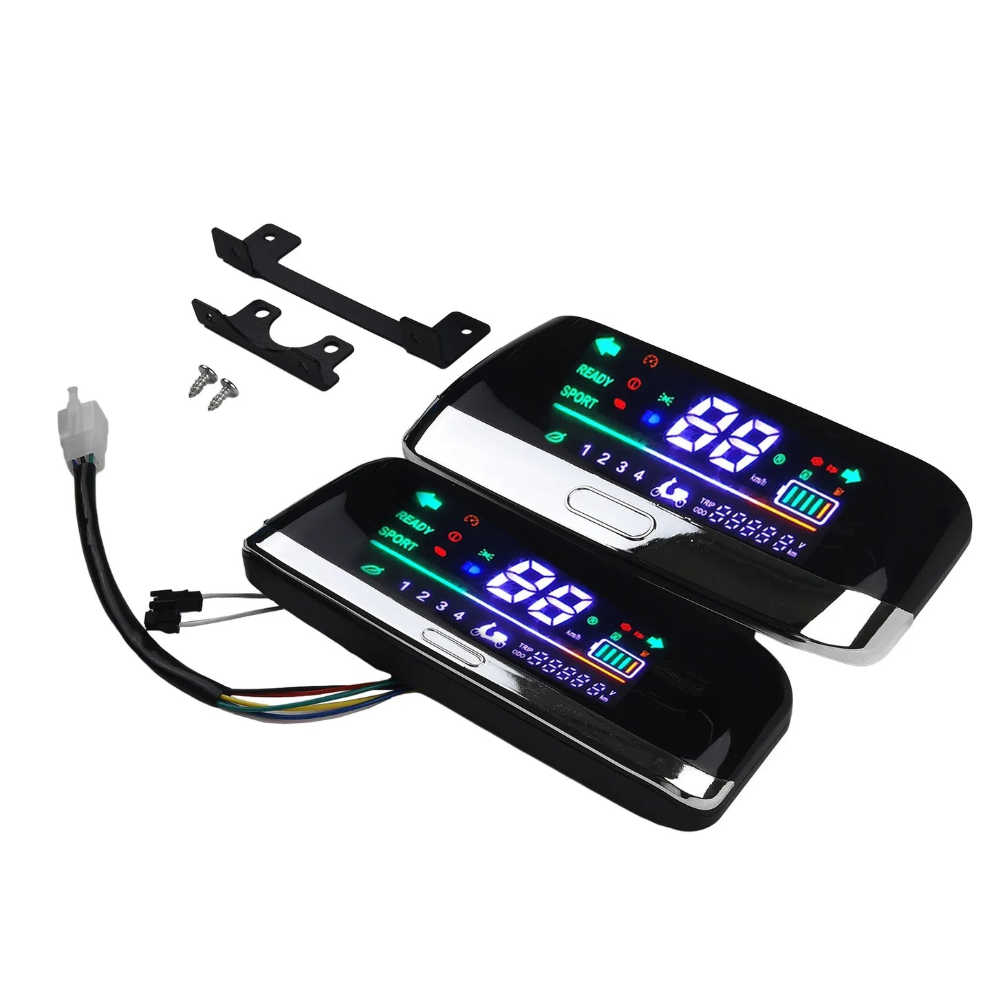 Electric Bike LCD Display Screen 48V–72V with 6-Pin Connector