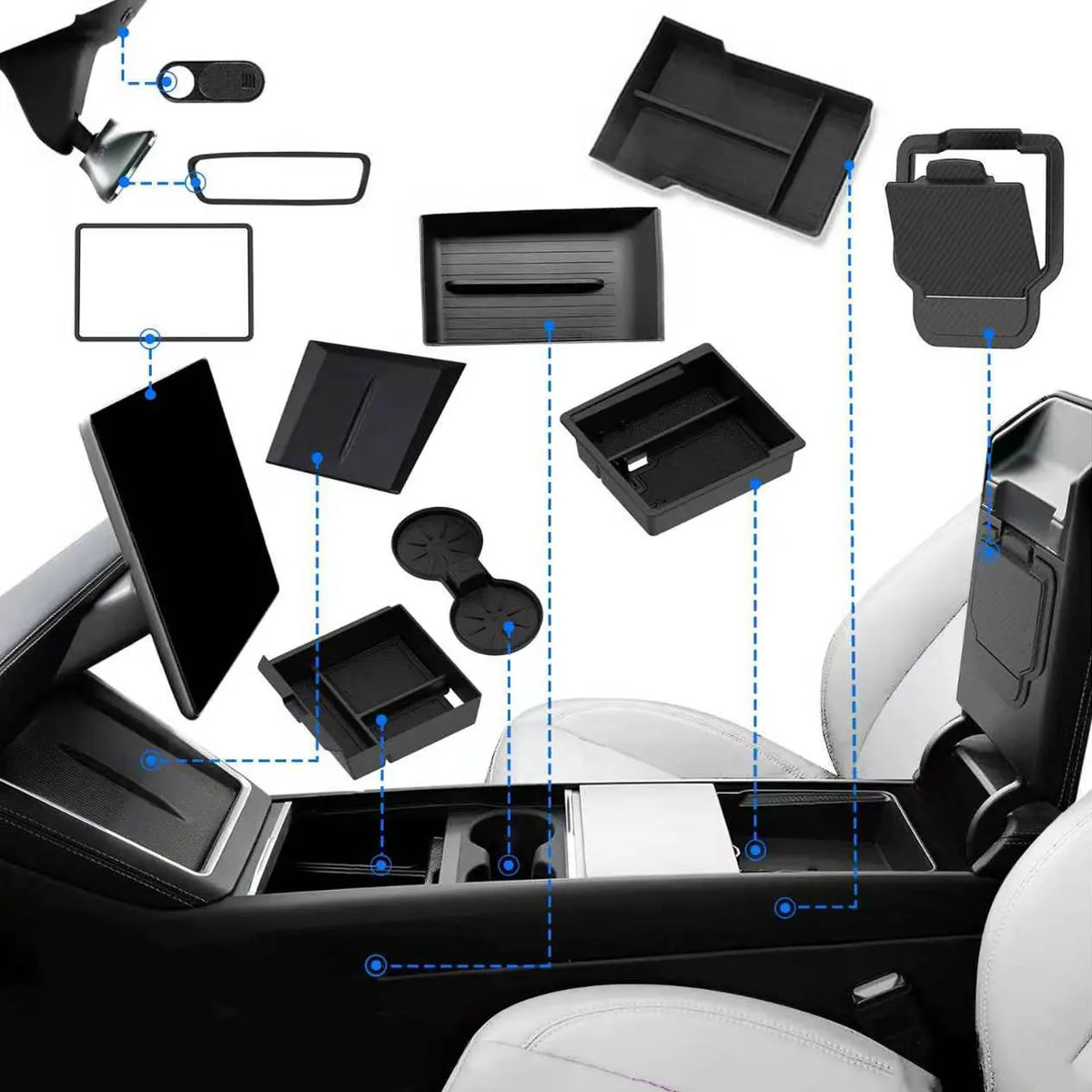 Tesla Model Y Juniper 10-teiliges Innenraum-Organizer-Set 2025–2026