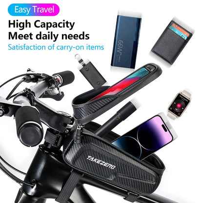1L Bicycle Top Tube Phone Holder Frame Bag