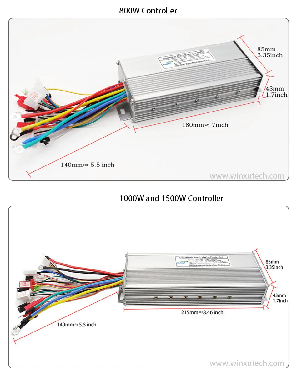 24V/36V/48V Brushless Motor Dual Mode Speed Controller for Electric Bikes & Scooters