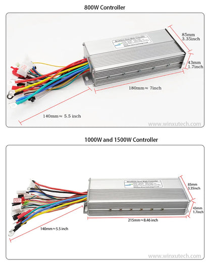 24V/36V/48V Brushless Motor Dual Mode Speed Controller for Electric Bikes & Scooters