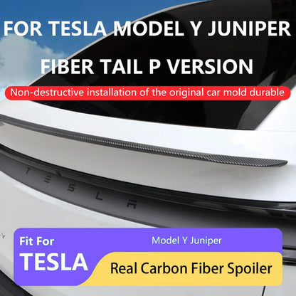 Passend für neuen Tesla Model Y Highland Heckspoiler, High-Performance-Heckflügel aus echtem Carbon, Autozubehör