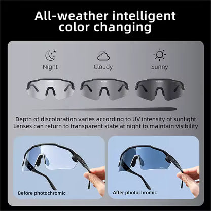 WEST BIKING UV400 Anti-fog Photochromic Glasses