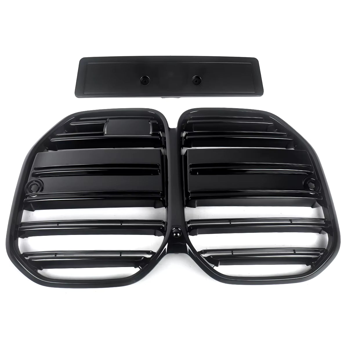 Calandre avant style M4 compatible avec BMW Série 4 G22 G23 420i 430i 435i M440i 2021-2024, calandre de course type « rein » noir brillant